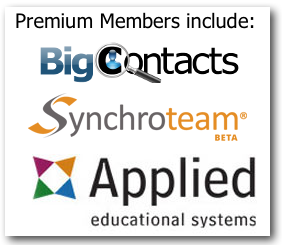 Premium Members include: BigContacts, Synchroteam, Applied Educational Systems